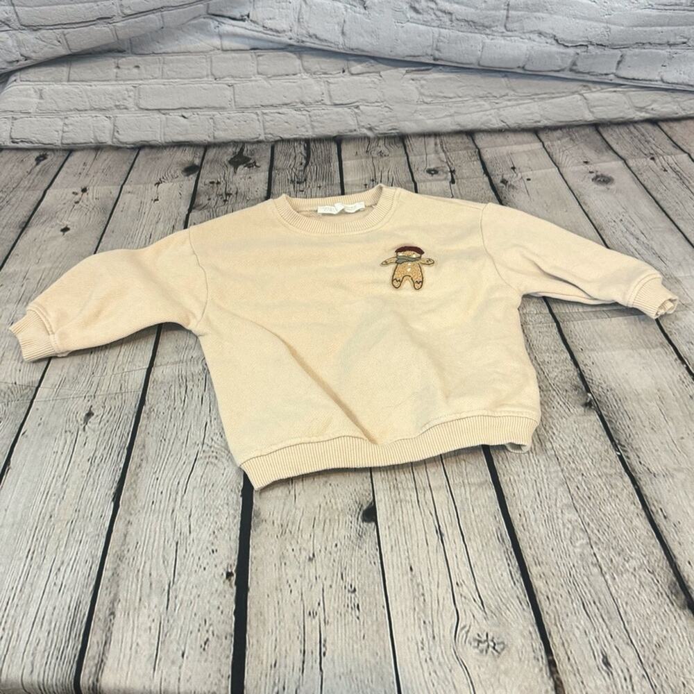 Zara Gingerbread Man Crewneck Sweatshirt